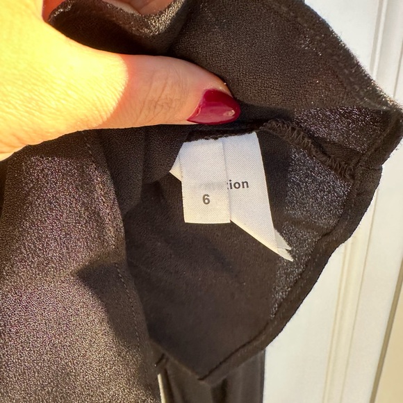 Reformation Black Buttoned Long Sleeve Peplum Blouse - Picture 5 of 12